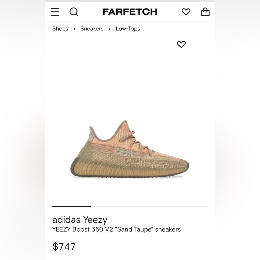 EUC Adidas Yeezy Boost 350 V2 athletic leisure shoes in Sand Taupe